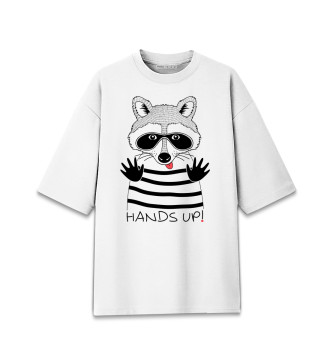 Хлопковая футболка оверсайз Hands up!