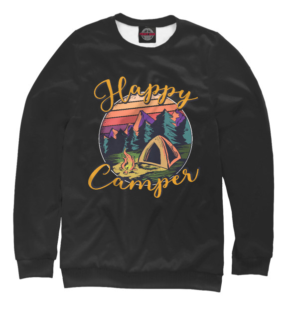 Свитшот Happy camper для девочек 