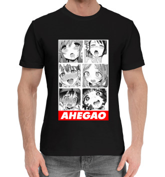 Мужская Хлопковая футболка Ahegao