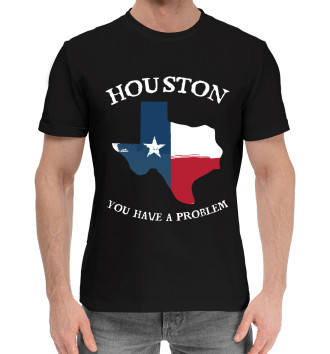 Мужская Хлопковая футболка Houston, you have a problem