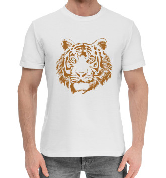Мужская Хлопковая футболка Retro Tiger