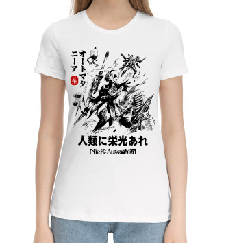 Женская Хлопковая футболка Nier: Automata