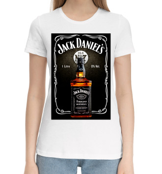 Женская Хлопковая футболка Jack Daniel's 0%