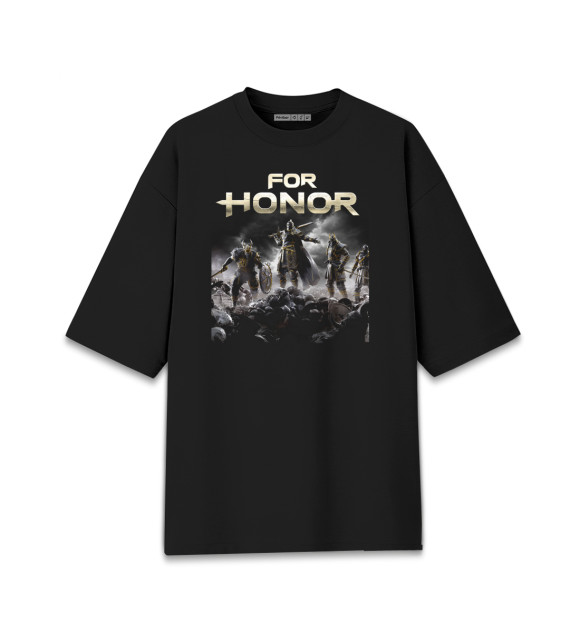 Мужская Хлопковая футболка оверсайз For honor