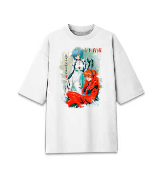 Мужская Хлопковая футболка оверсайз Neon Genesis Evangelion