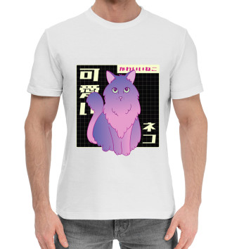 Хлопковая футболка Vaporwave Cat