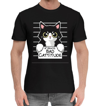 Хлопковая футболка Bad Cat