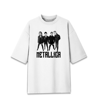 Женская Хлопковая футболка оверсайз Metallica