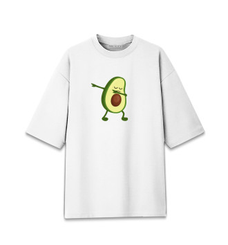 Женская Хлопковая футболка оверсайз Авокадо