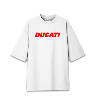 Хлопковая футболка оверсайз DUCATI