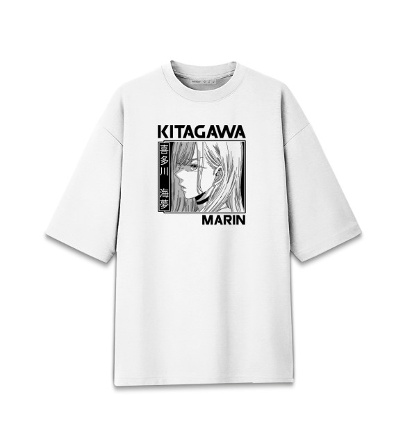 Женская Хлопковая футболка оверсайз Марин Китагава