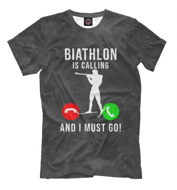 Футболка Biathlon Is Calling  And I для мальчиков 