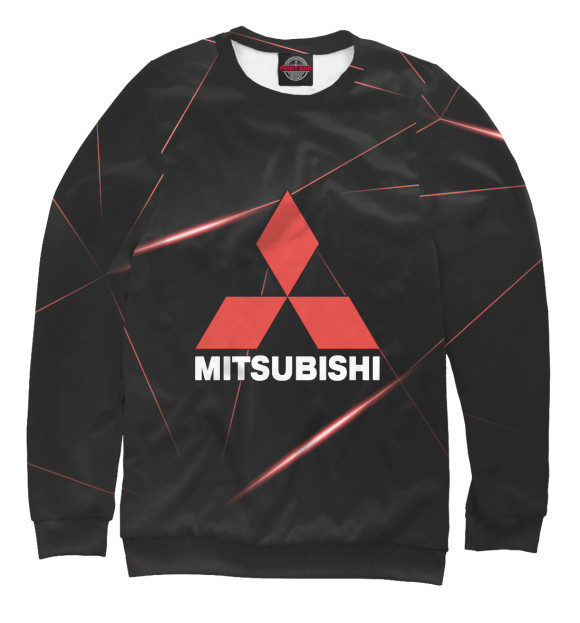 Свитшот Mitsubishi фон геометрия для девочек 