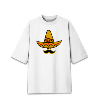 Мужская Хлопковая футболка оверсайз Мексиканское Сомбреро