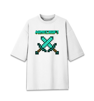 Женская Хлопковая футболка оверсайз Minecraft