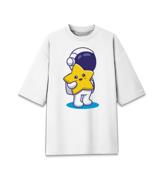 Мужская Хлопковая футболка оверсайз Astronaut