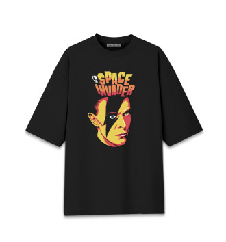 Хлопковая футболка оверсайз David Bowie Space Invader