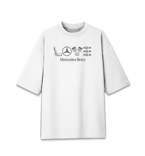 Женская Хлопковая футболка оверсайз LOVE Mercedes-Benz