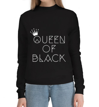 Женский Хлопковый свитшот Queen of black