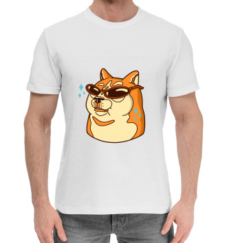 Мужская Хлопковая футболка Cool Doge