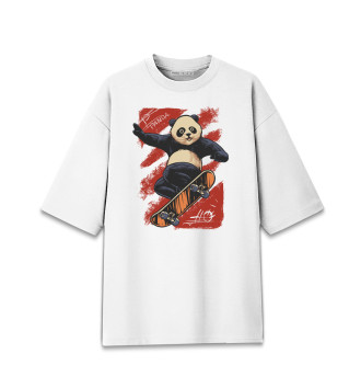 Хлопковая футболка оверсайз Панда