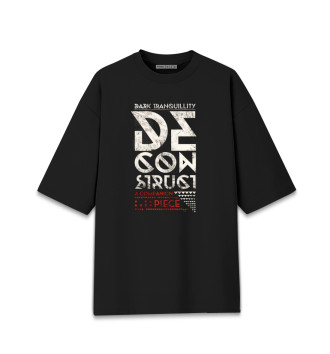Мужская Хлопковая футболка оверсайз Decosntruct
