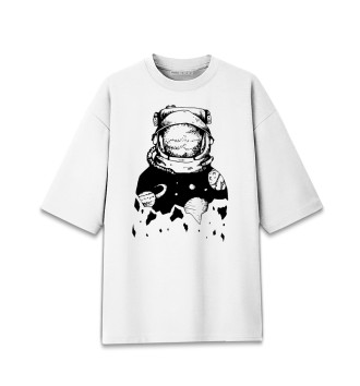 Хлопковая футболка оверсайз Космос