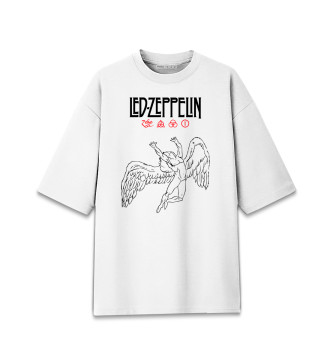 Женская Хлопковая футболка оверсайз Led Zeppelin