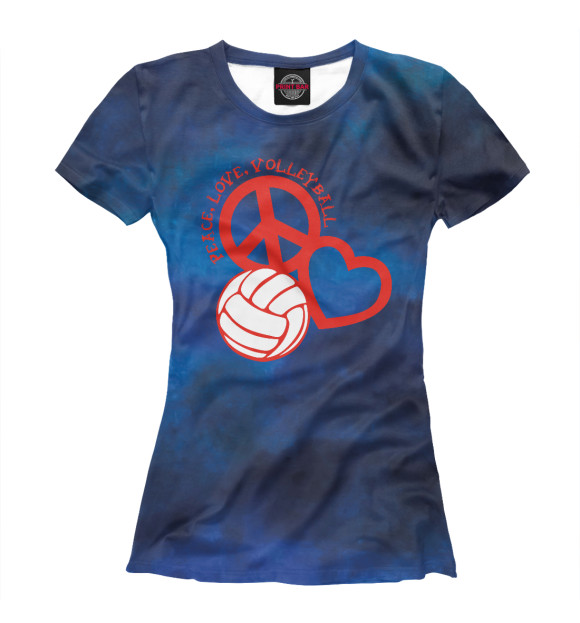 Футболка Peace-Love-Volleyball для девочек 