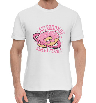 Мужская Хлопковая футболка Планета Пончик