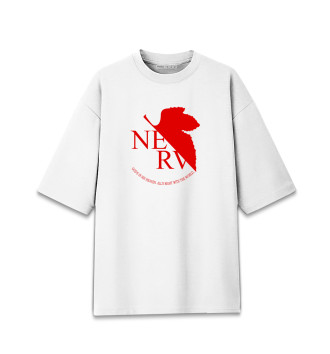 Хлопковая футболка оверсайз Evangelion Nerv