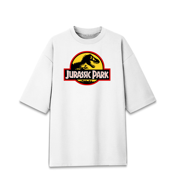 Мужская Хлопковая футболка оверсайз Парк юрского периода