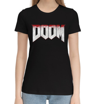 Женская Хлопковая футболка Doom