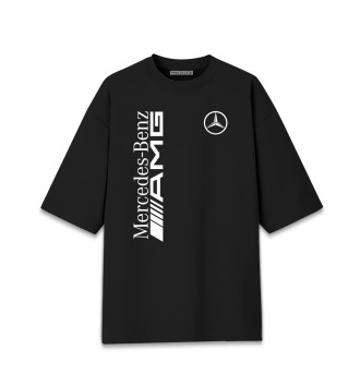 Мужская Хлопковая футболка оверсайз Mersedes-Benz AMG