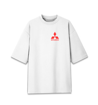 Хлопковая футболка оверсайз Mitsubishi | Митсубиси