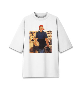 Мужская Хлопковая футболка оверсайз Труженица села