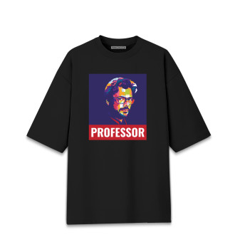 Мужская Хлопковая футболка оверсайз Профессор