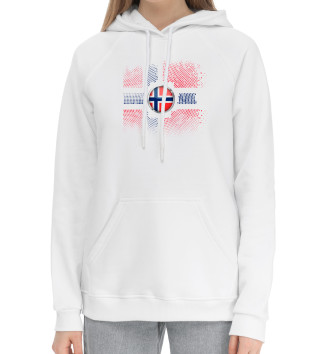 Хлопковый худи Флаг Норвегии
