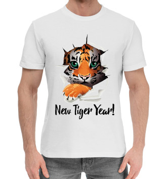Мужская Хлопковая футболка New tiger Year!