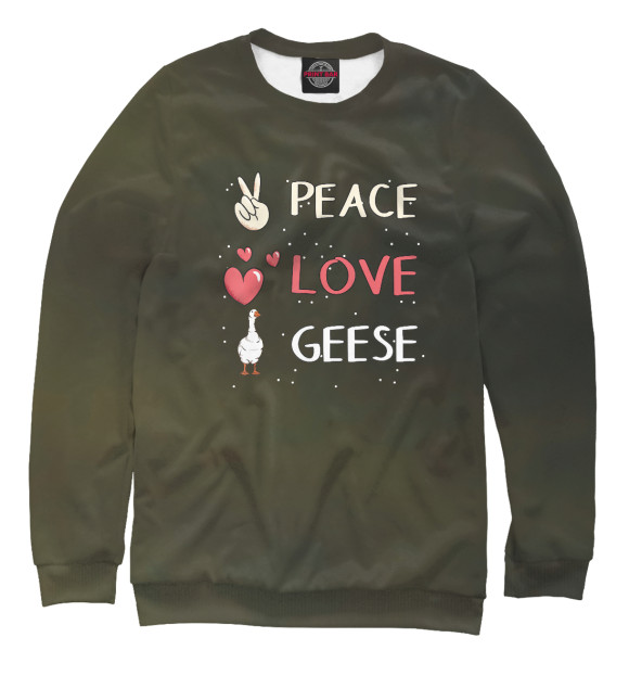 Свитшот Peace Love Geese для мальчиков 