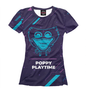 Женская Футболка Poppy Playtime Gaming Neon