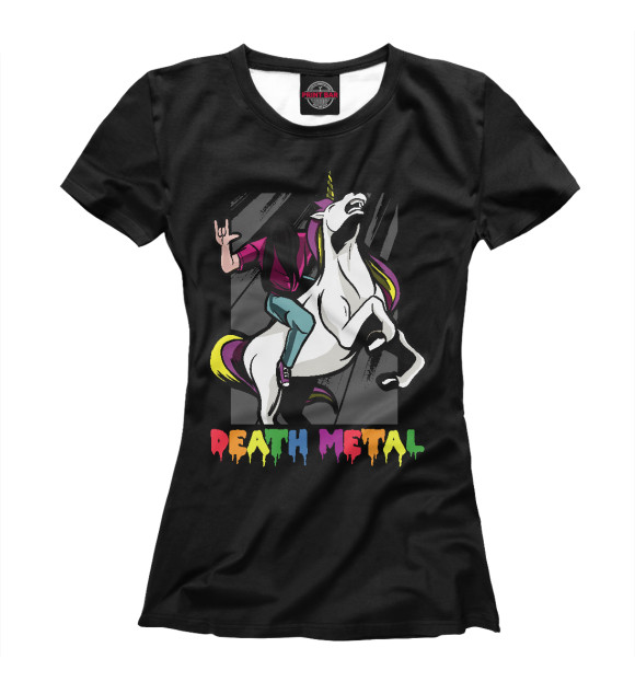 Футболка Death Metal Unicorn для девочек 