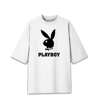 Хлопковая футболка оверсайз PLAYBOY