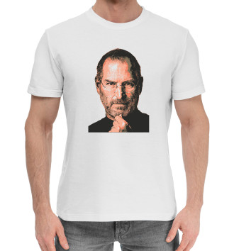 Мужская Хлопковая футболка Стив Джобс