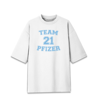 Мужская Хлопковая футболка оверсайз Team Pfizer