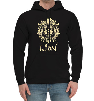 Мужской Хлопковый худи Lion#2