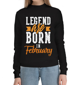 Хлопковый свитшот Legend are born in February