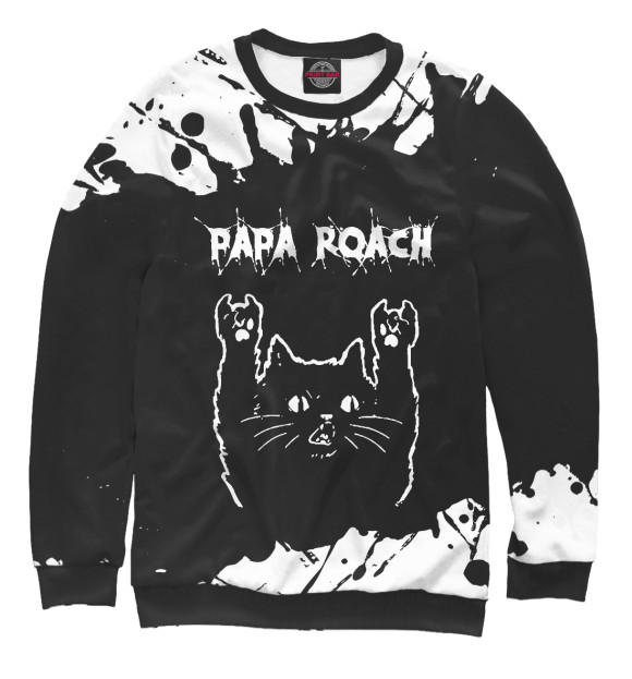 Свитшот Papa Roach | Рок Кот для девочек 