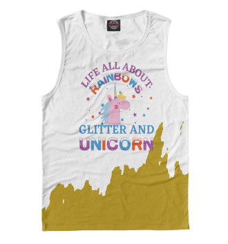 Майка для мальчиков Glitter and Unicorn