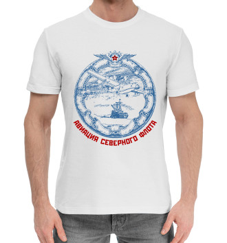 Мужская Хлопковая футболка Авиация Северного Флота